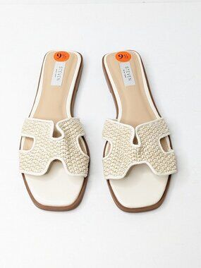 Steven New York Hanna Slide Sandals, Ivory, Women's 9.5